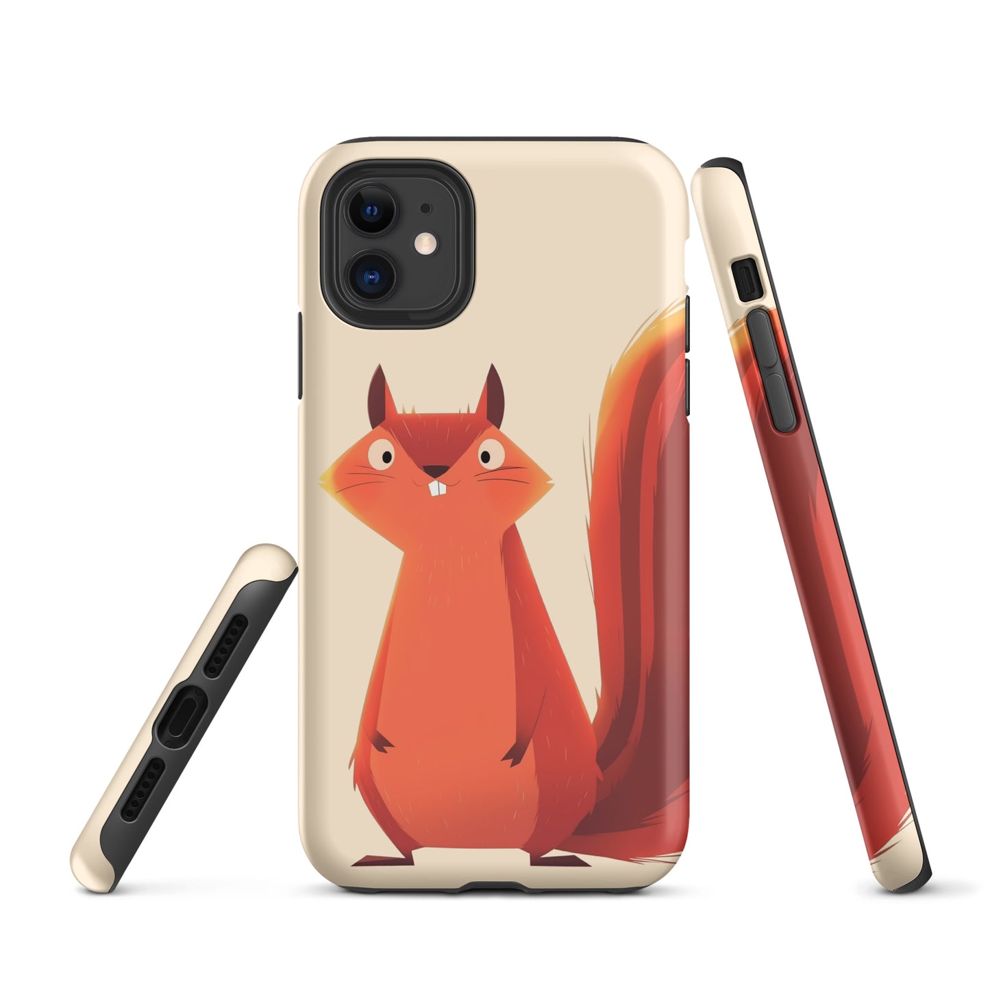 Coque rigide pour iPhone®, écureuil roux idiot