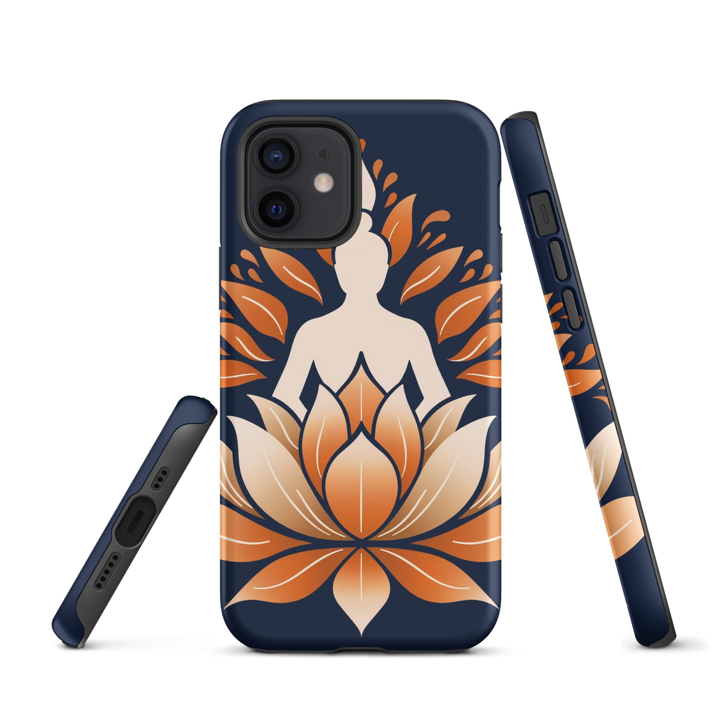 Lotus meditation orange blue Tough Case for iPhone®