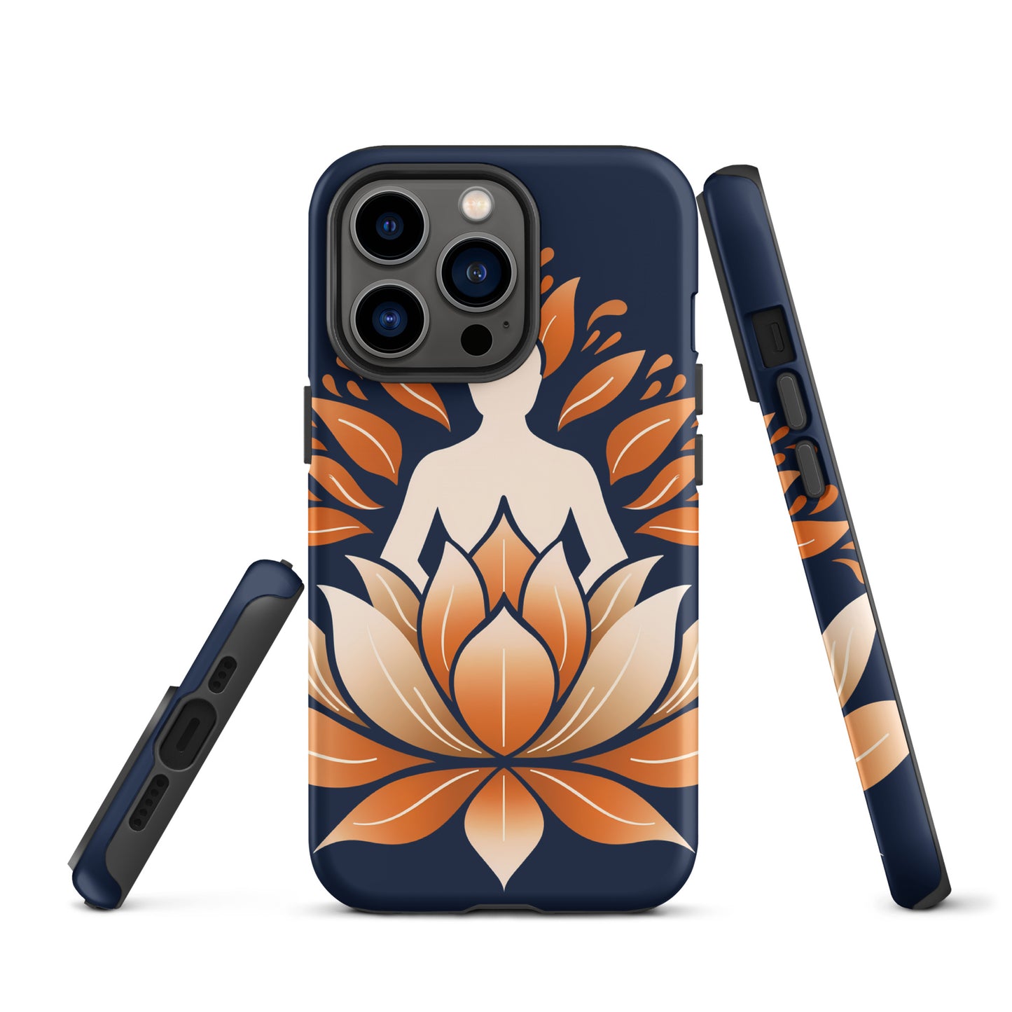 Lotus meditation orange blue Tough Case for iPhone®