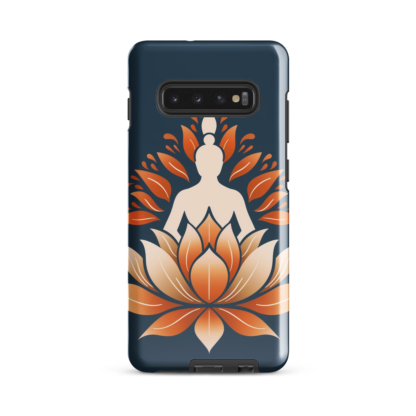 Coque rigide Lotus méditation orange bleu pour Samsung®