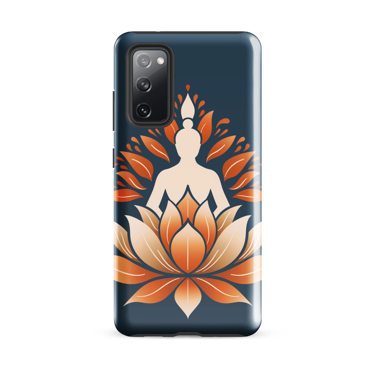 Coque rigide Lotus méditation orange bleu pour Samsung®