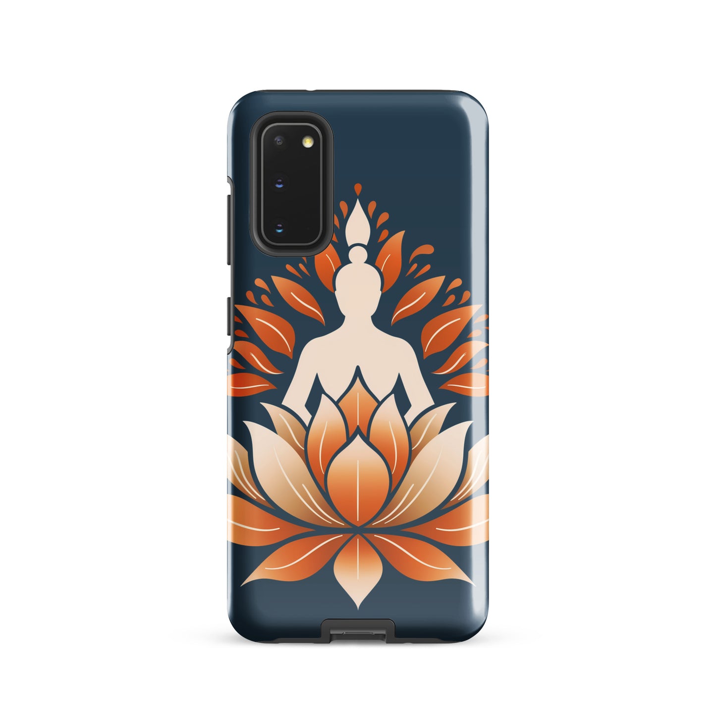 Coque rigide Lotus méditation orange bleu pour Samsung®