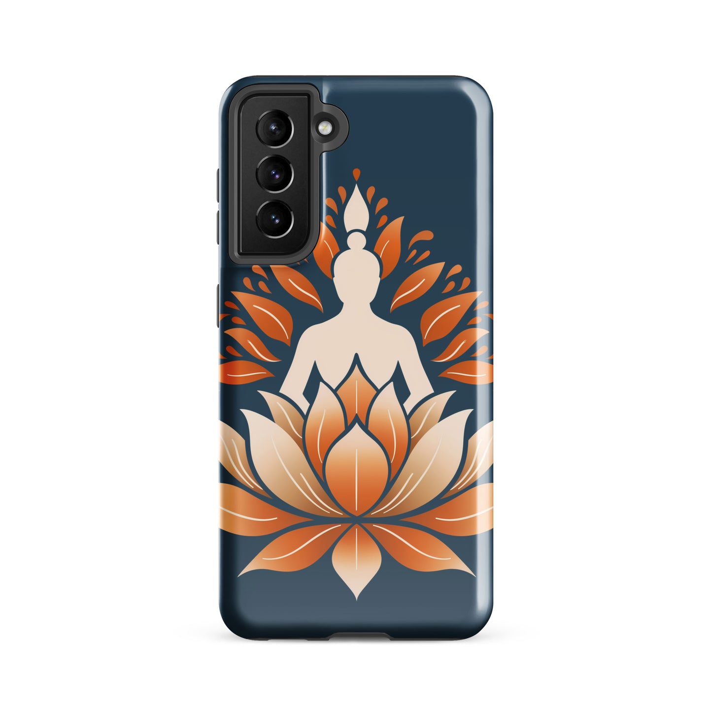 Coque rigide Lotus méditation orange bleu pour Samsung®