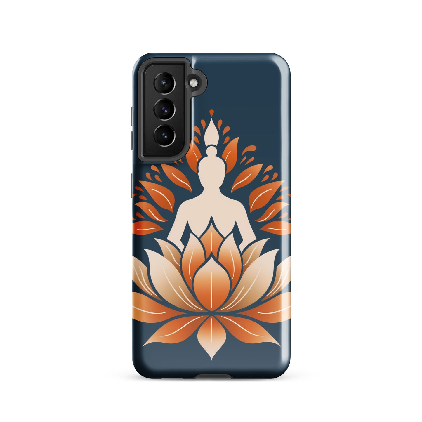 Coque rigide Lotus méditation orange bleu pour Samsung®