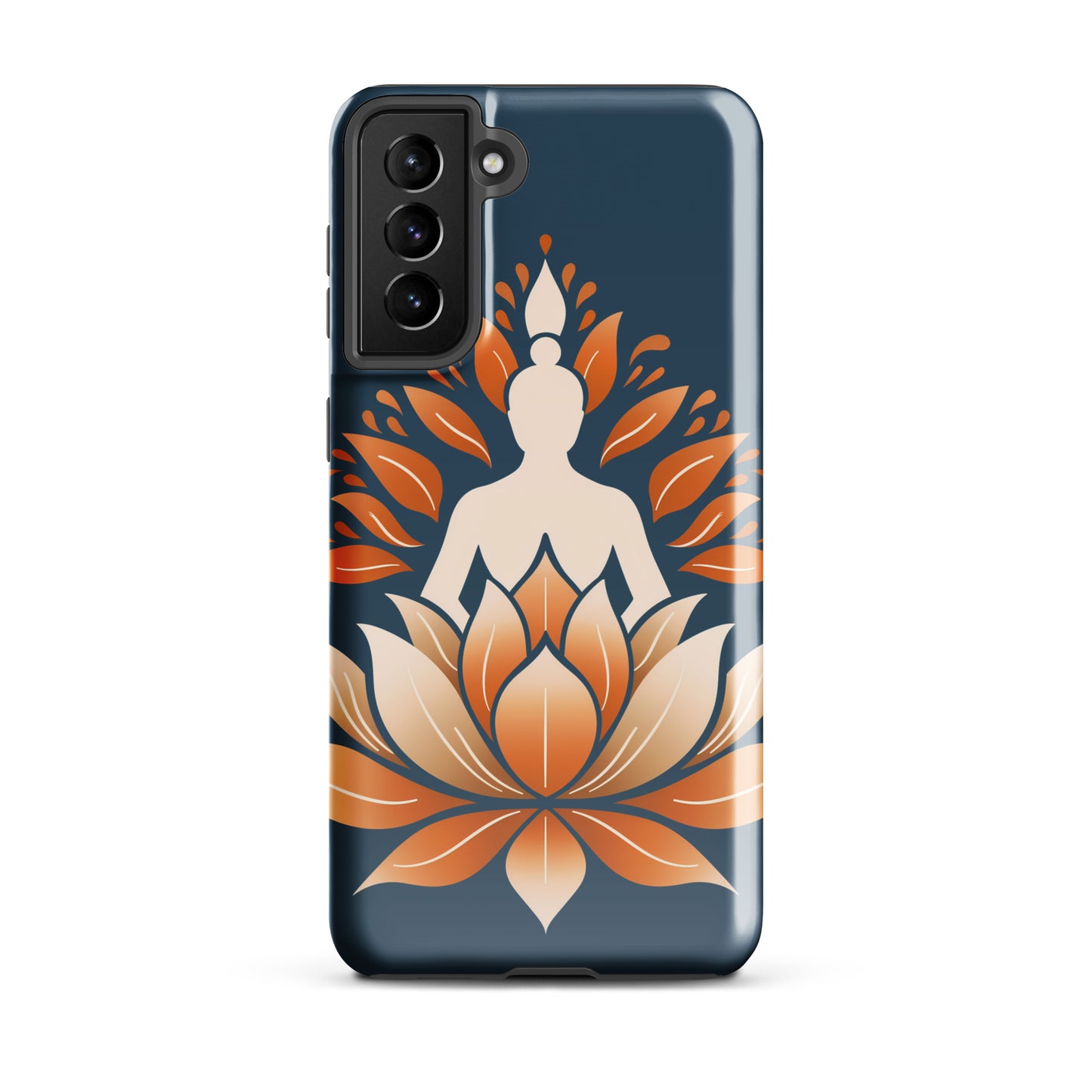 Coque rigide Lotus méditation orange bleu pour Samsung®