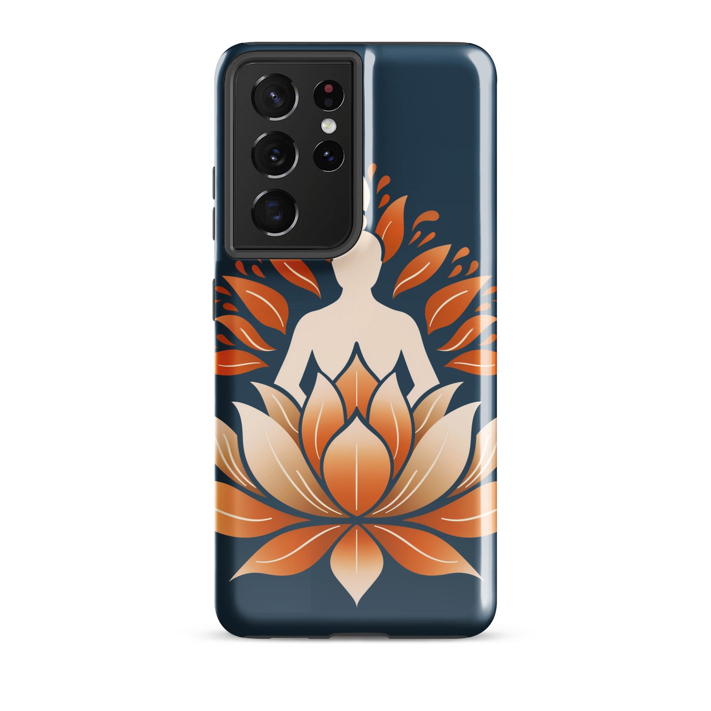 Coque rigide Lotus méditation orange bleu pour Samsung®