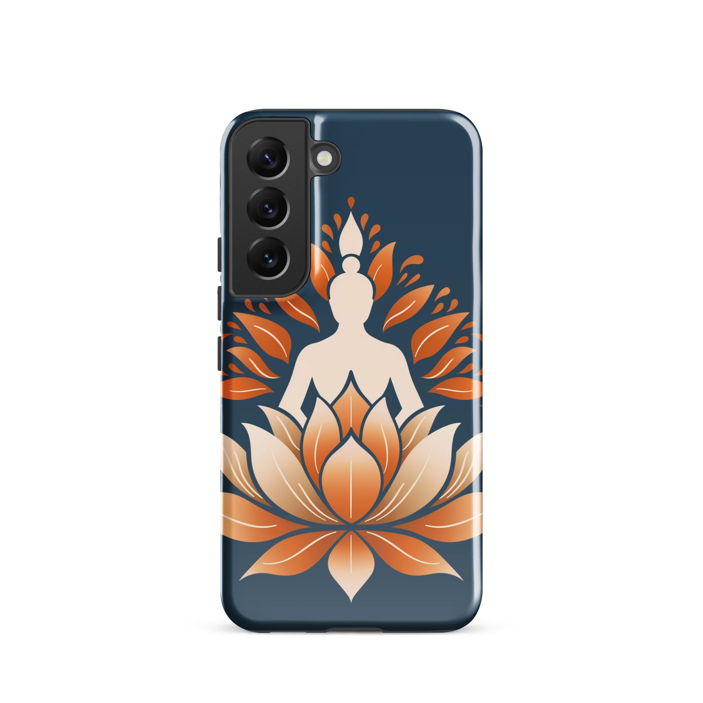 Coque rigide Lotus méditation orange bleu pour Samsung®