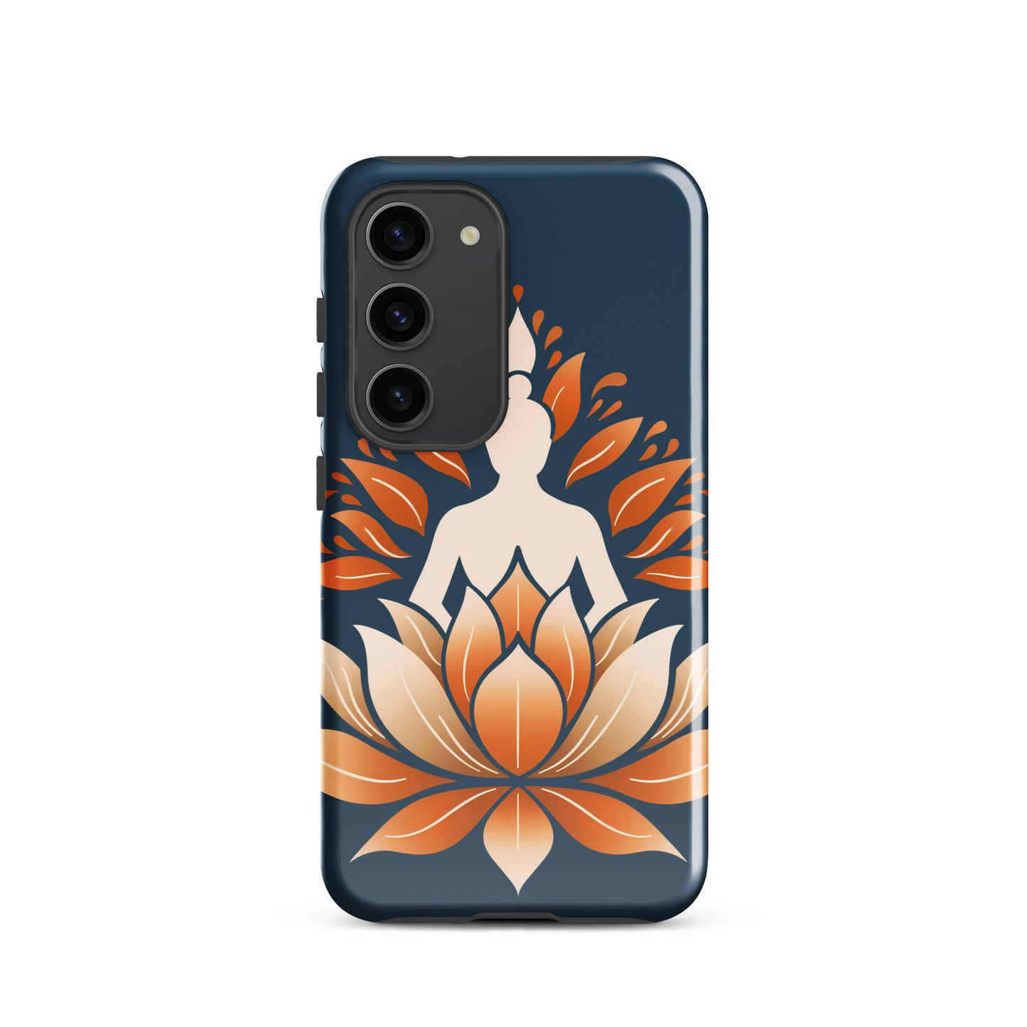 Coque rigide Lotus méditation orange bleu pour Samsung®