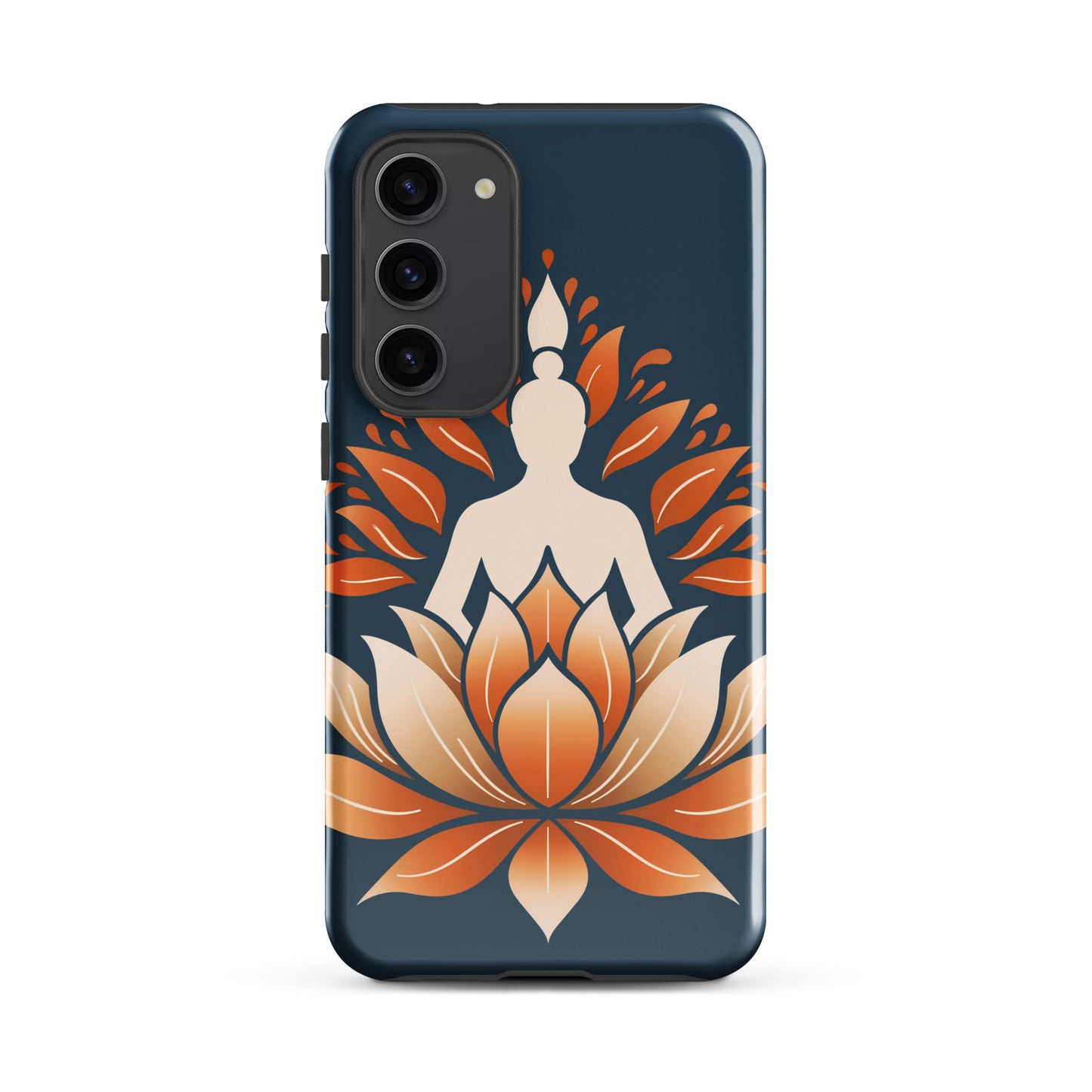 Coque rigide Lotus méditation orange bleu pour Samsung®