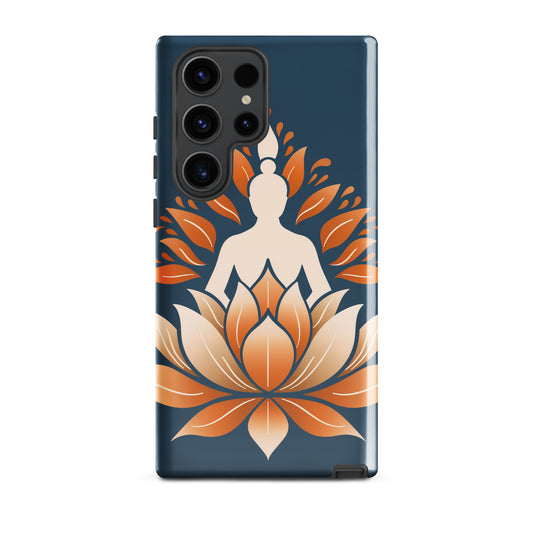 Coque rigide Lotus méditation orange bleu pour Samsung®