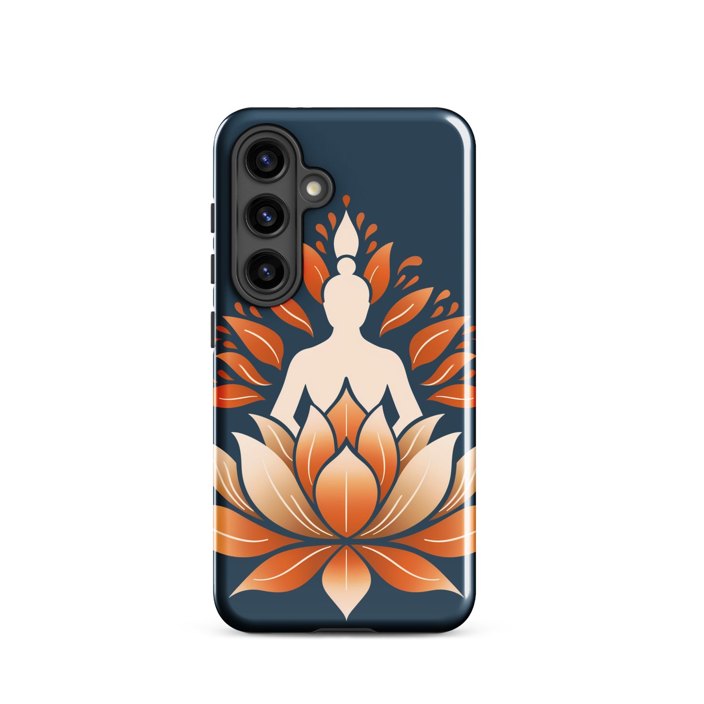 Coque rigide Lotus méditation orange bleu pour Samsung®