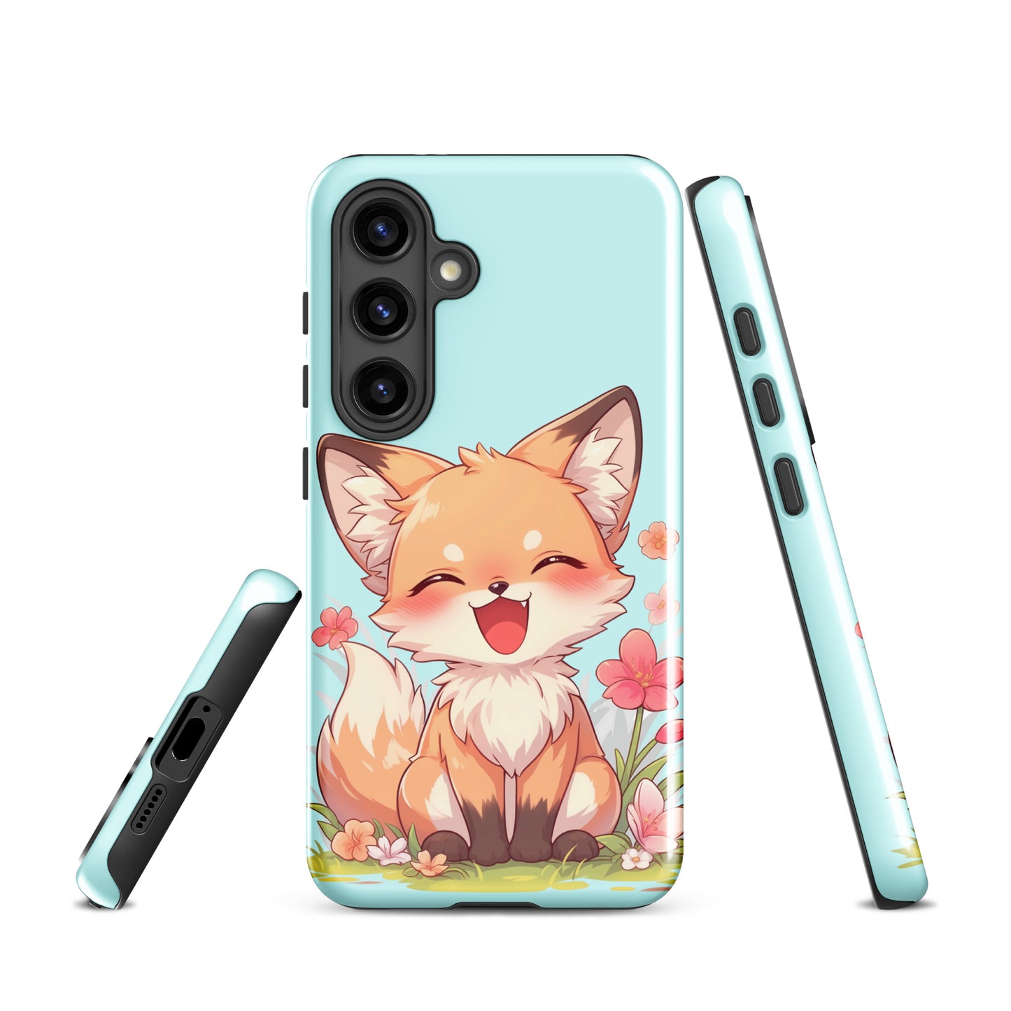 Mignon renard roux souriant Coque rigide pour Samsung®