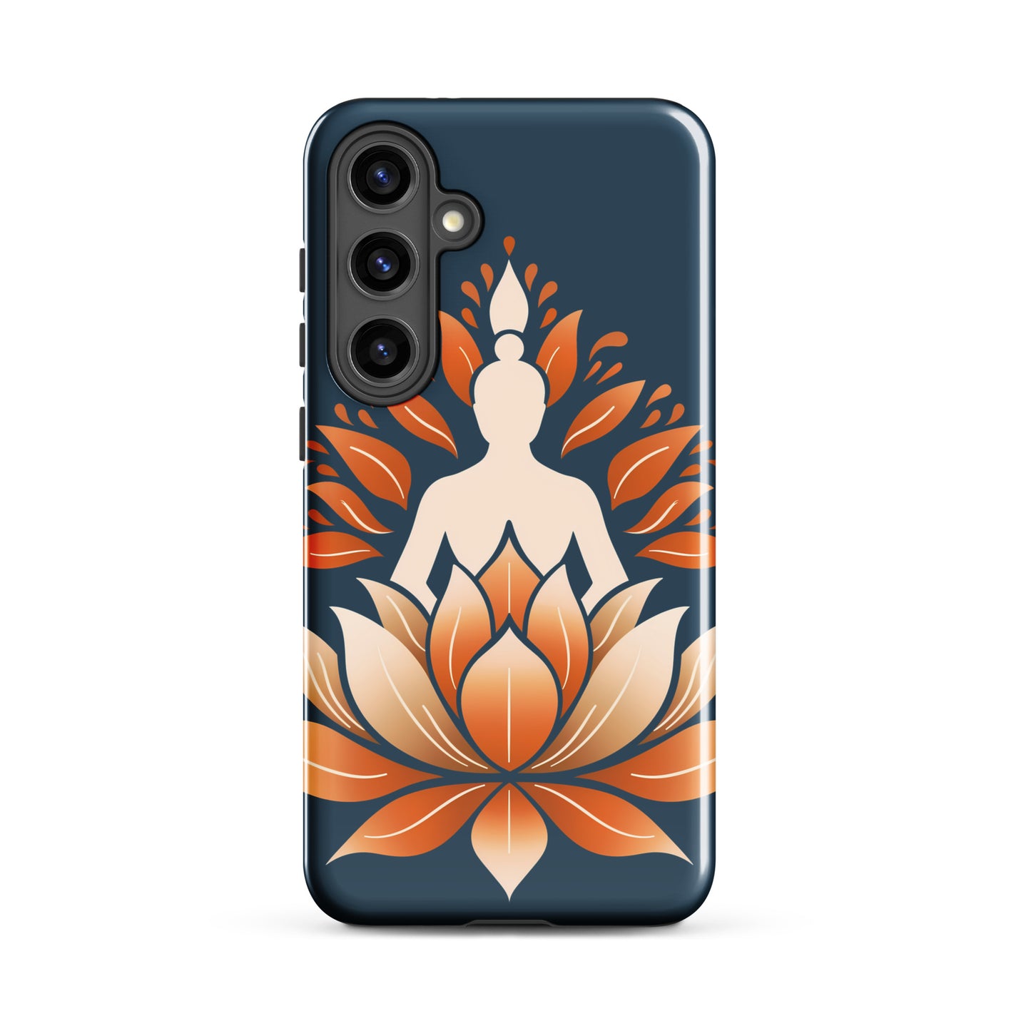 Coque rigide Lotus méditation orange bleu pour Samsung®