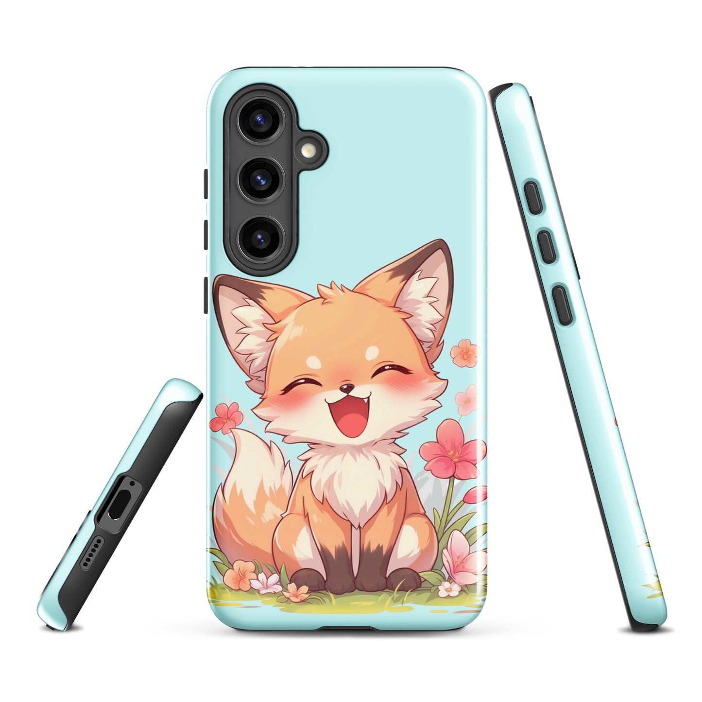 Mignon renard roux souriant Coque rigide pour Samsung®