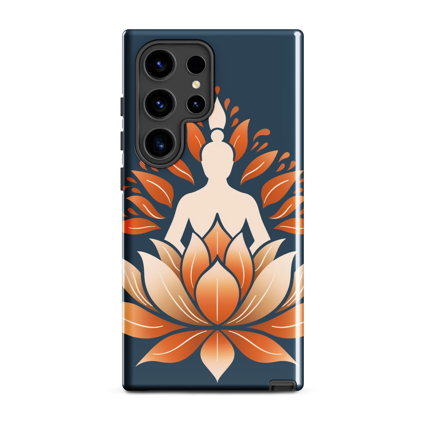 Coque rigide Lotus méditation orange bleu pour Samsung®