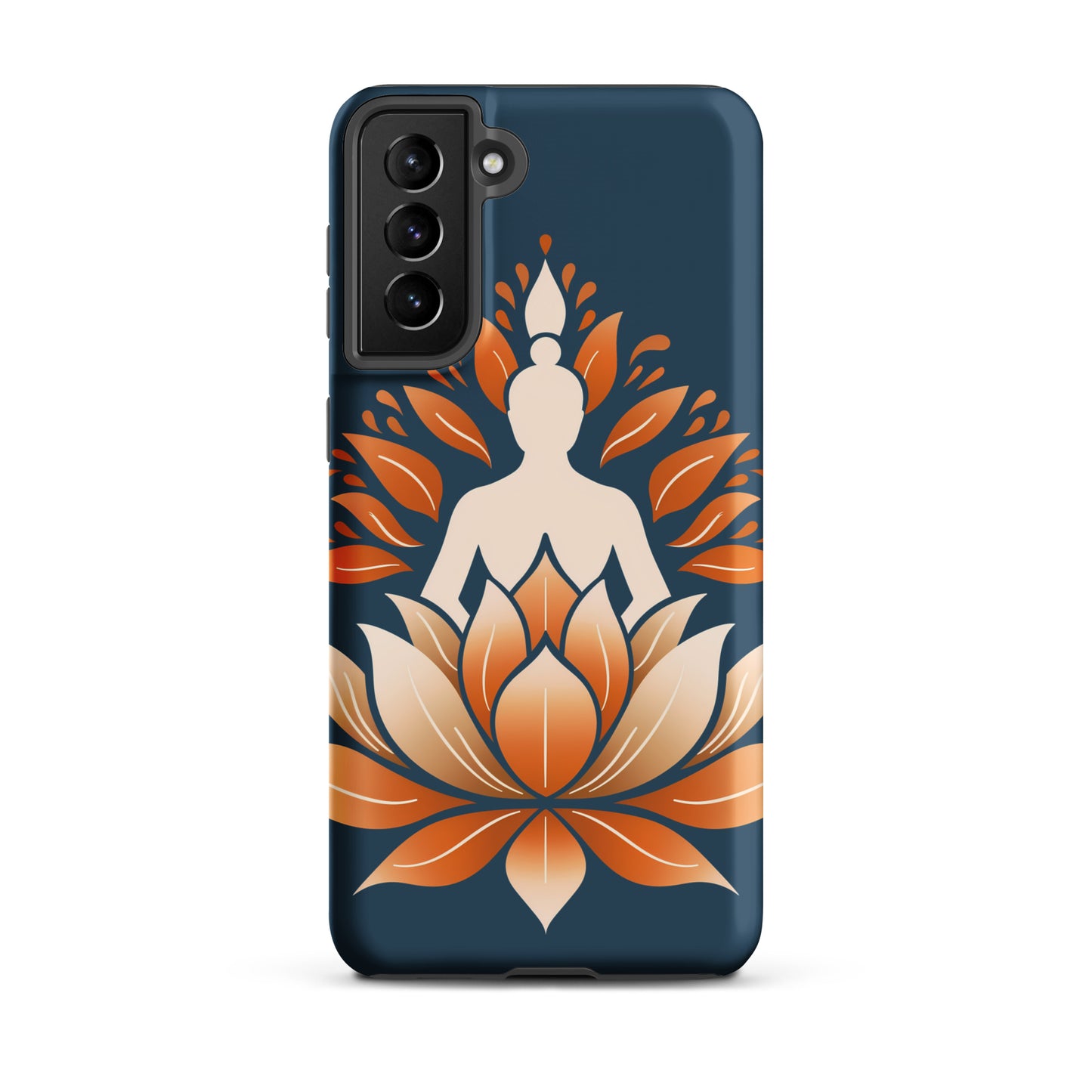 Coque rigide Lotus méditation orange bleu pour Samsung®