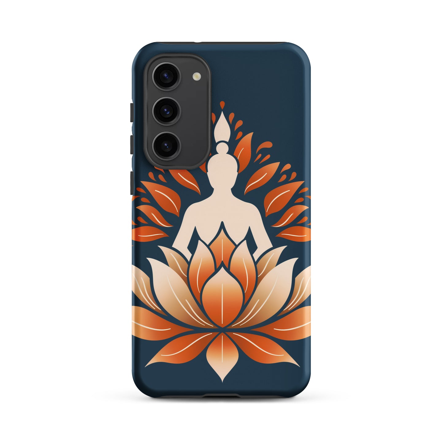 Coque rigide Lotus méditation orange bleu pour Samsung®