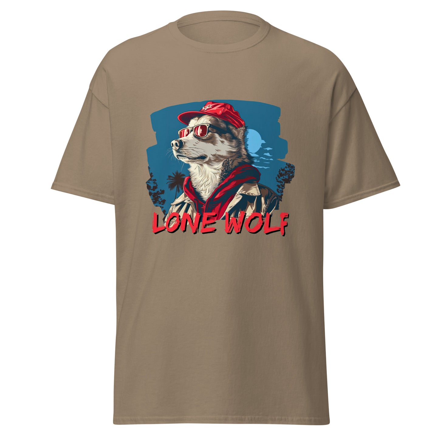 Lone Wolf red cap Unisex classic tee