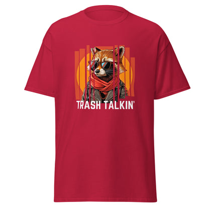 T-shirt unisexe classique avec un raton laveur cool qui parle de trash