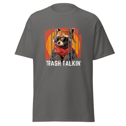 T-shirt unisexe classique avec un raton laveur cool qui parle de trash