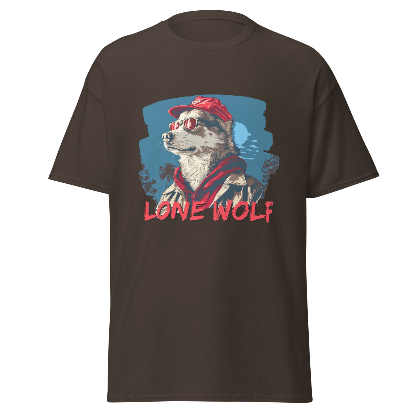 Lone Wolf red cap Unisex classic tee