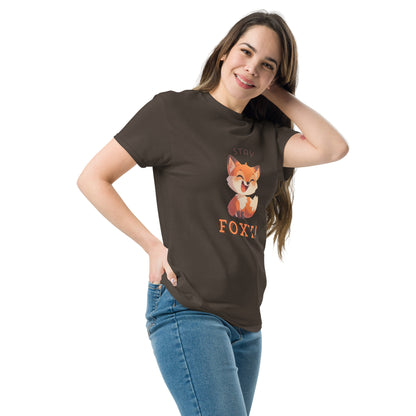 Stay foxy cartoon red fox Unisex classic tee