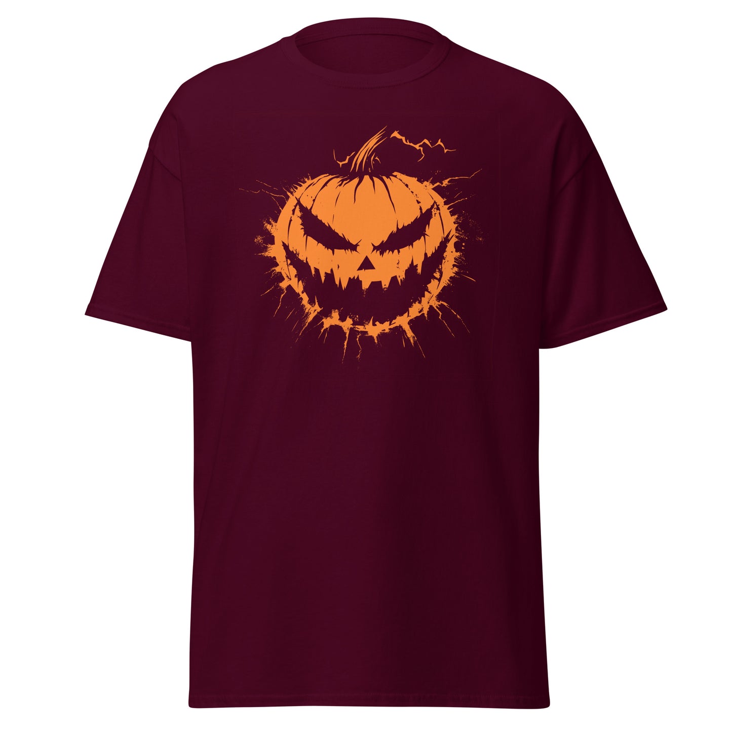 Large evil pumpkin face Unisex classic tee