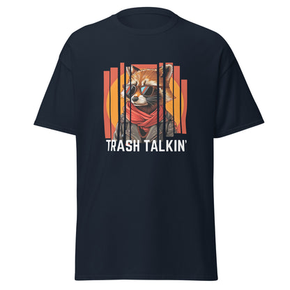 T-shirt unisexe classique avec un raton laveur cool qui parle de trash