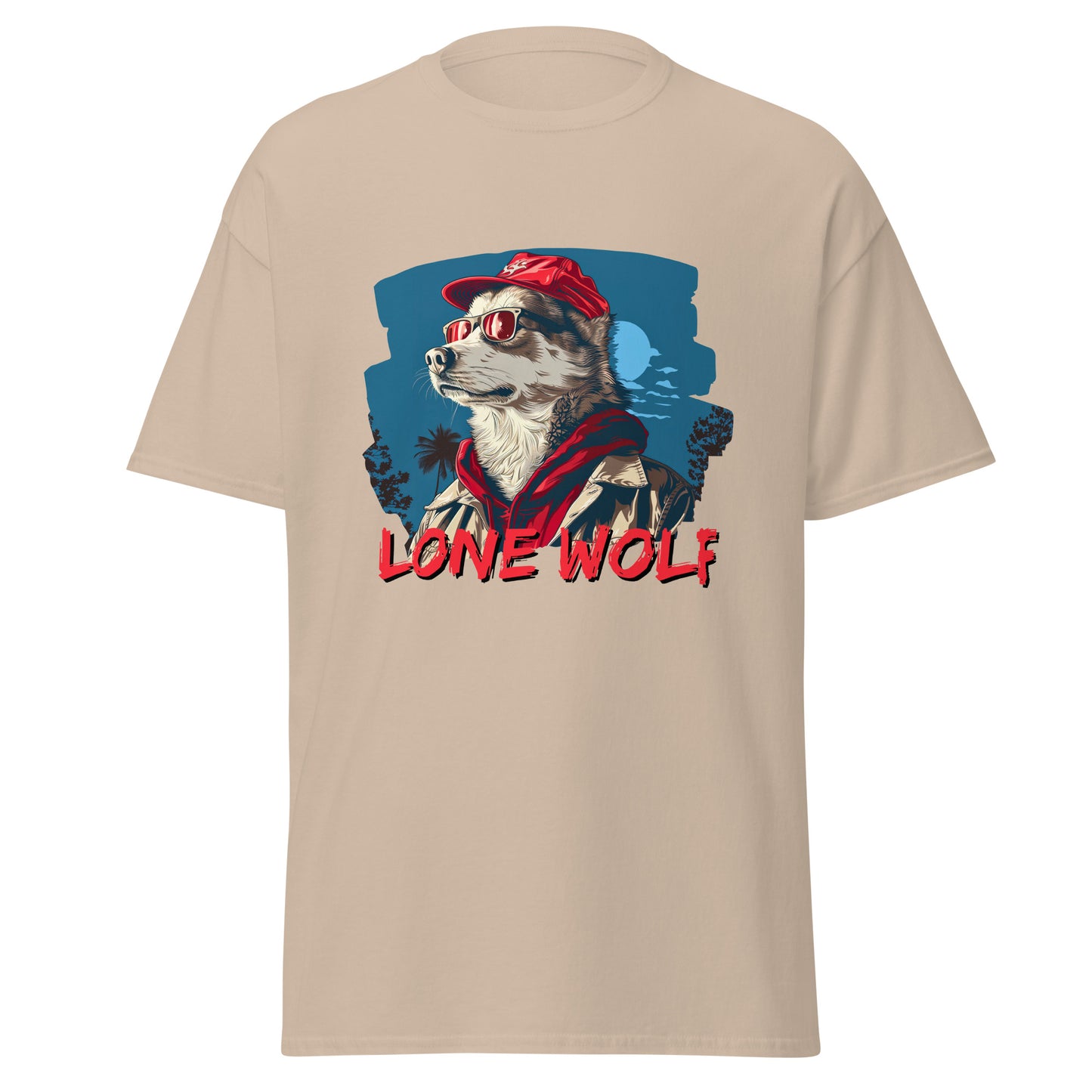 Lone Wolf red cap Unisex classic tee