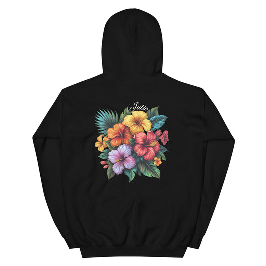 Julie love tropical flowers Unisex Hoodie