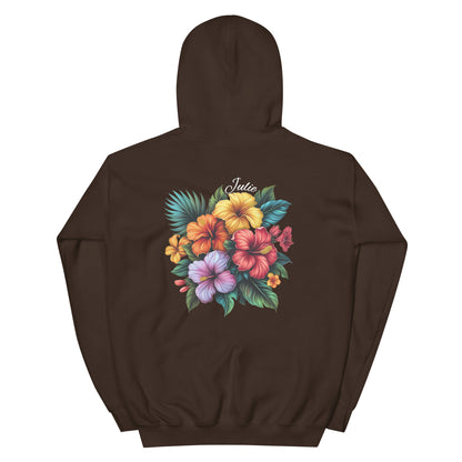 Julie love tropical flowers Unisex Hoodie