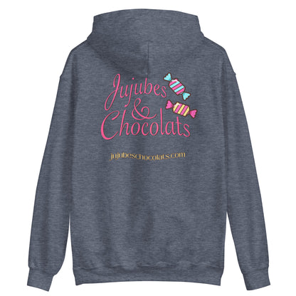 Jujubes et Chocolats Ours gommeux rose Sweat à capuche unisexe