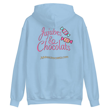 Jujubes et Chocolats Ours gommeux rose Sweat à capuche unisexe