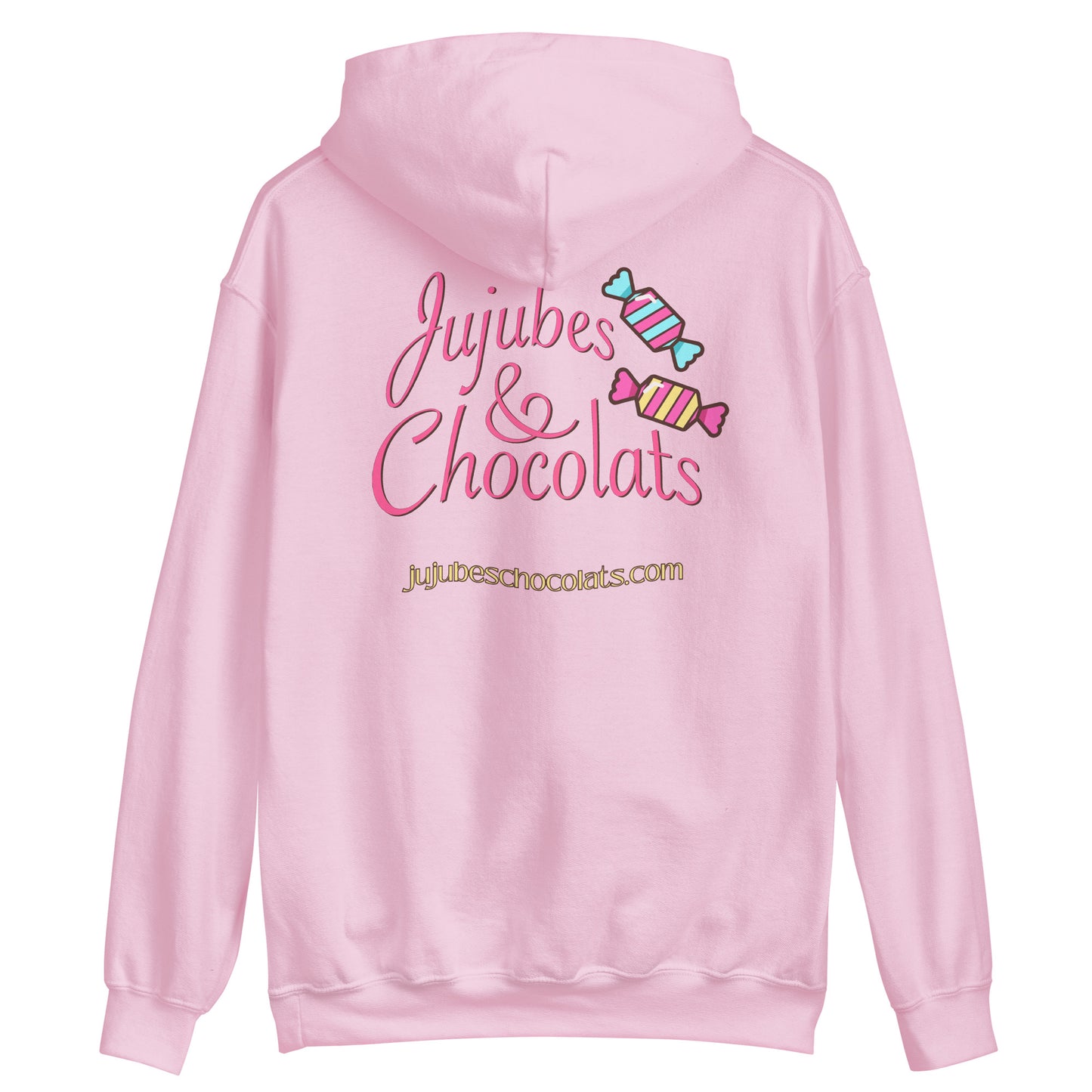 Jujubes et Chocolats Ours gommeux rose Sweat à capuche unisexe