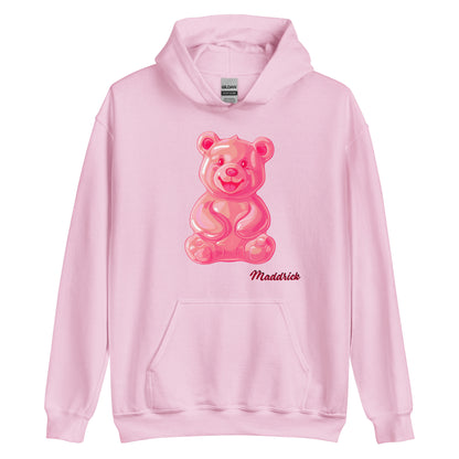 Jujubes et Chocolats Ours gommeux rose Sweat à capuche unisexe