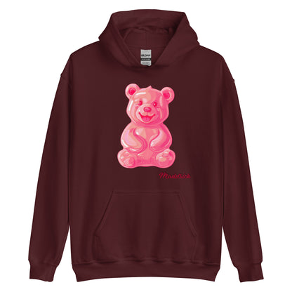 Jujubes et Chocolats Ours gommeux rose Sweat à capuche unisexe