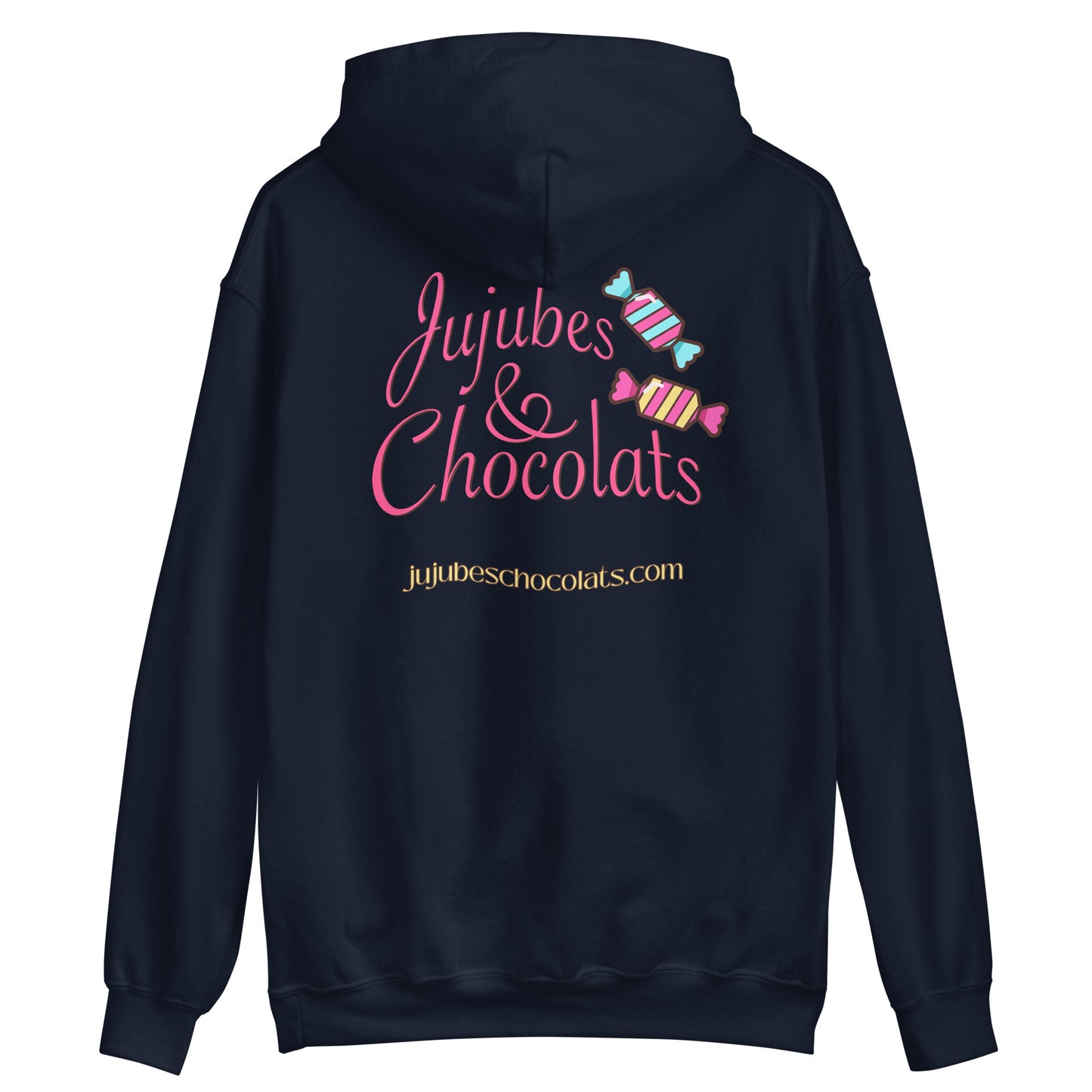 Jujubes et Chocolats Ours gommeux rose Sweat à capuche unisexe