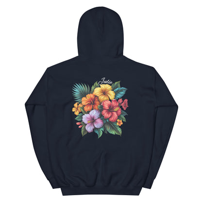 Julie love tropical flowers Unisex Hoodie