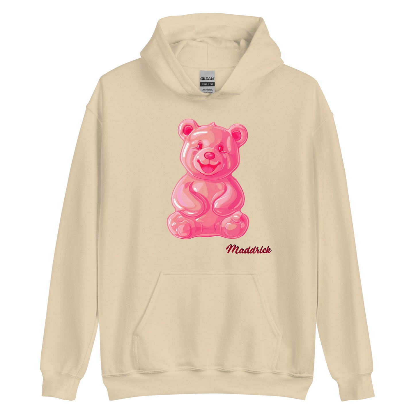 Jujubes et Chocolats Ours gommeux rose Sweat à capuche unisexe