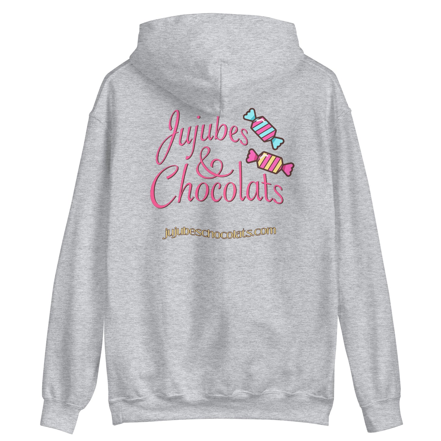 Jujubes et Chocolats Ours gommeux rose Sweat à capuche unisexe