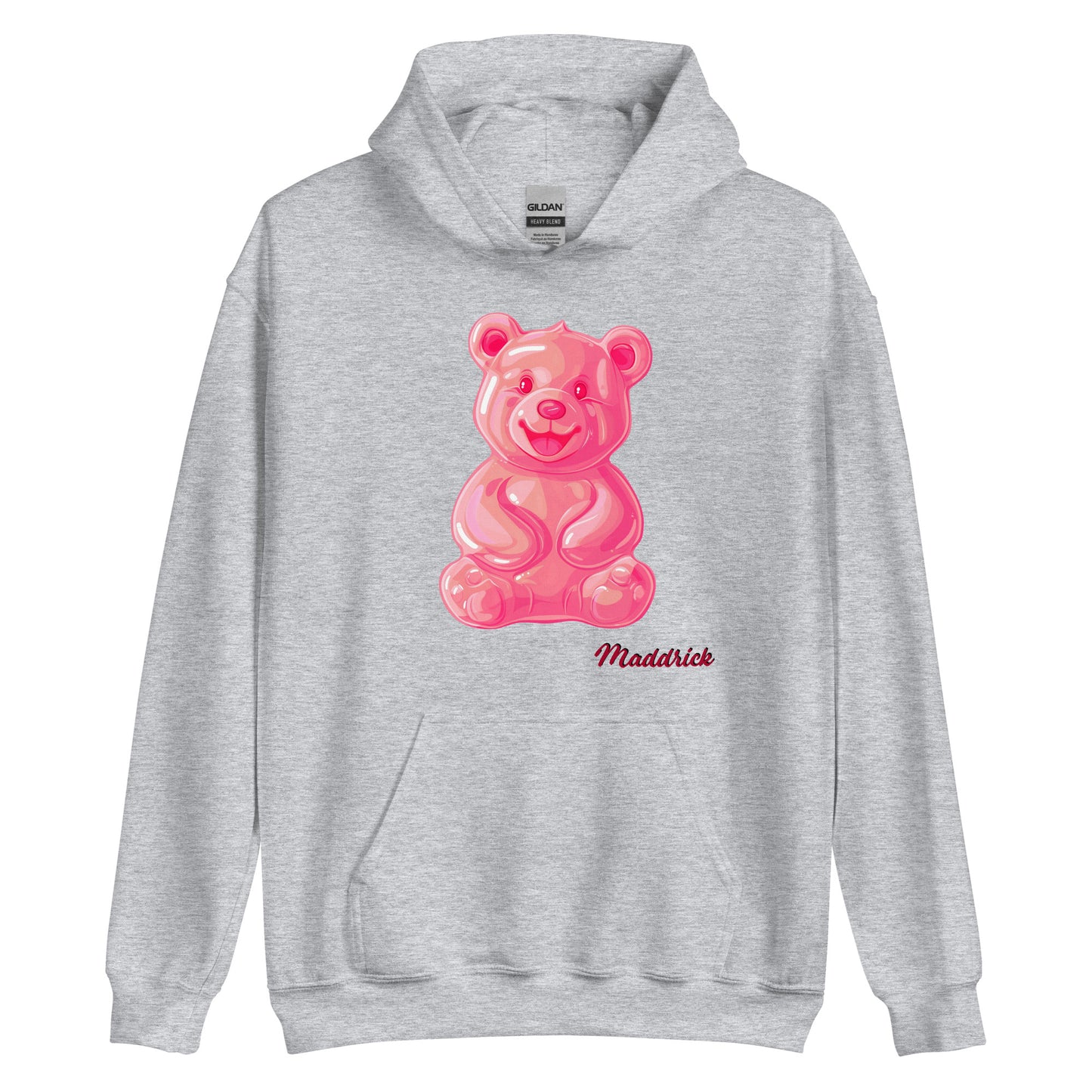 Jujubes et Chocolats Ours gommeux rose Sweat à capuche unisexe