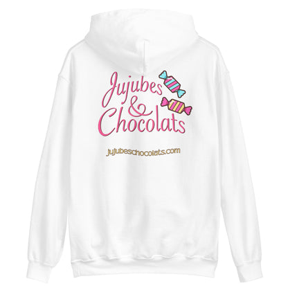 Jujubes et Chocolats Ours gommeux rose Sweat à capuche unisexe