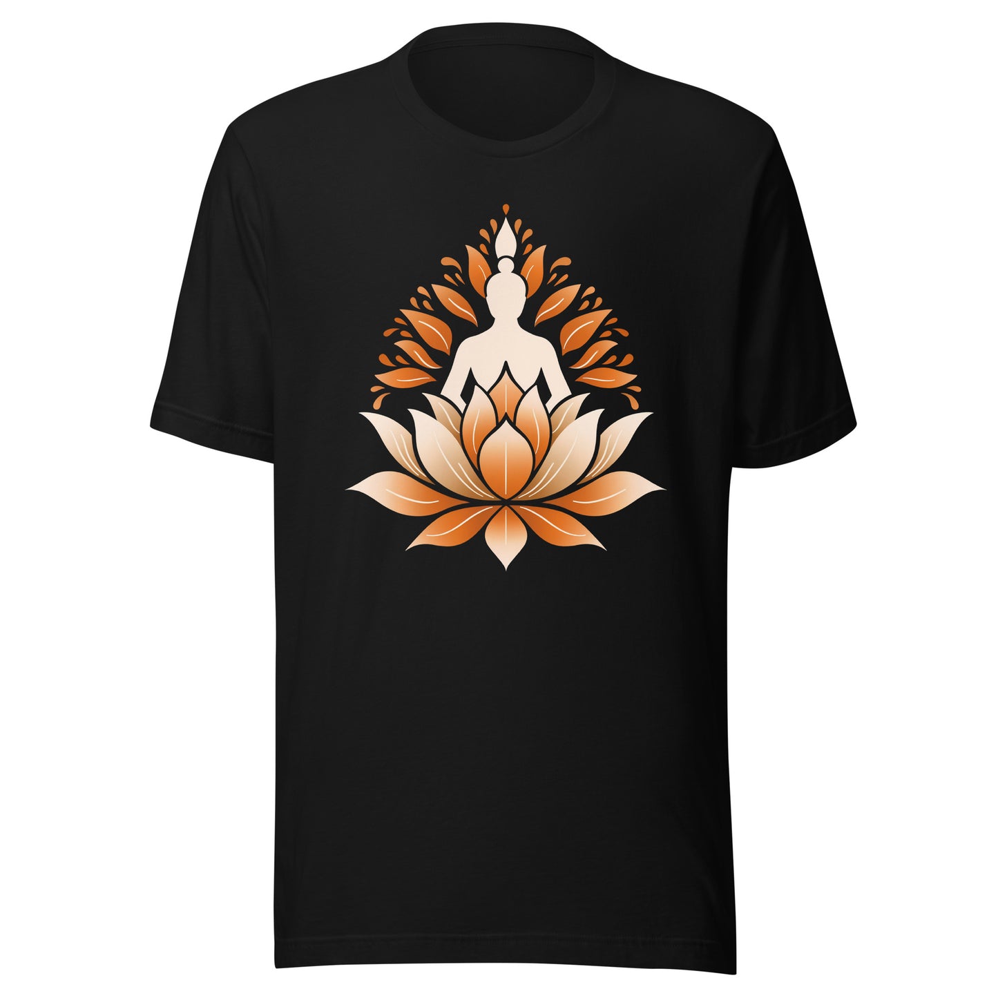 Lotus meditation orange Unisex t-shirt