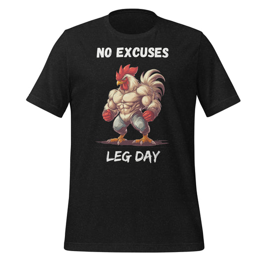 No Excuses, Leg Day(anglais) Poulet Athlétique T-shirt unisexe