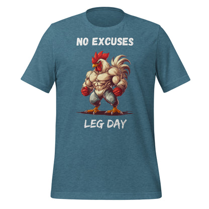 No Excuses, Leg Day(anglais) Poulet Athlétique T-shirt unisexe