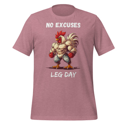 No Excuses, Leg Day(anglais) Poulet Athlétique T-shirt unisexe