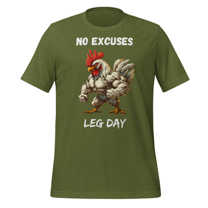 No Excuses, Leg Day(anglais) Poulet musclé T-shirt unisexe