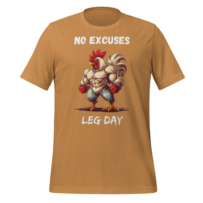 No Excuses, Leg Day(anglais) Poulet Athlétique T-shirt unisexe