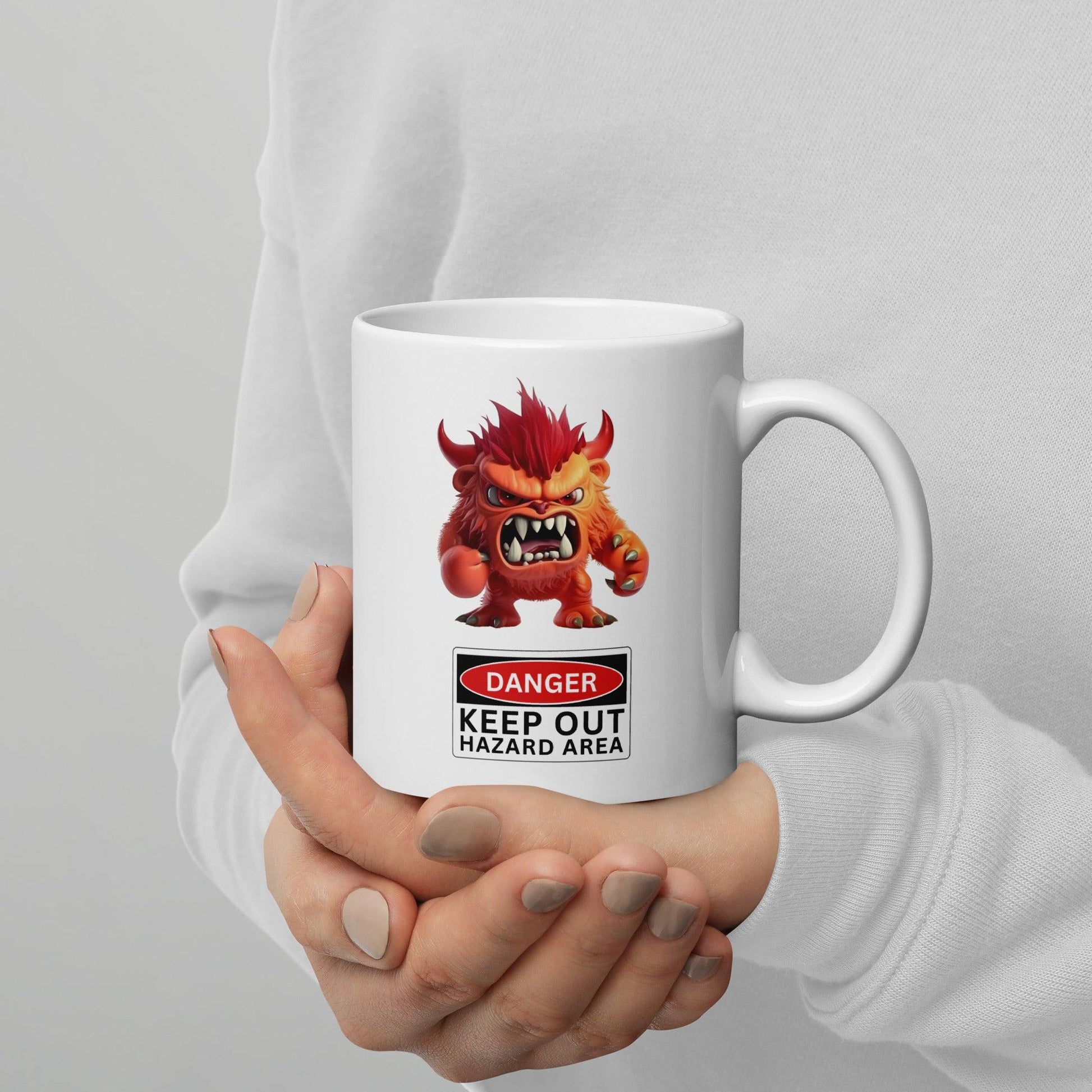 Danger, Keep out - White glossy mug - Maddrick