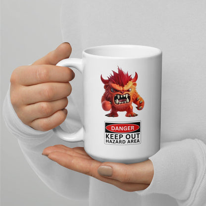 Danger, Keep out - White glossy mug - Maddrick